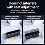 Expandable Car Seat Gap Filter Organizer, Adjustable 185-265mm | Universal front seat console side pocket, sliding gap storage box, fits phone keys wallet, seat gap filler, stop drops