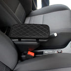 Car Leather Center Console Cushion Pad, 11.4"x7.4" Waterproof Armrest Seat Box Cover Fit for Cars, Vehicles, SUVs, Comfort, Car Interior Protection Accessories (Black-2)