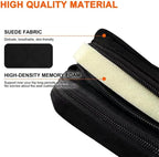 Heated Seat Cushion Foldable Memory Foam Heated Seat Pad with 3 Level Heating for Camping Fishing Office Chair Stadium Seats (Power Supply Not Included) (Artificial Suede)(L-Shape)