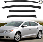 Rain Guards Compatible with 2010-2016 Buick Lacrosse Tape-On Side Window Visor Wind Deflector Vent Visors Car Accessories 4pcs