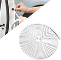 Universal Rubber Seal Protector - U Shape Edge Trim Car Door Protection for Most Cars, Aluminum Boat Edge Guards (White/16FT)