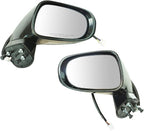 2 Piece Driver and Passenger Side Mirror Assembly Set Electric Adjustment Heated Memory Black Compatible with 2010-2012 Lexus ES350 LX1320135 LX1321135