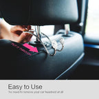 4 Pack Bling Car Hooks - Universal Car Headrest Hooks, Stainless Steel Car Seat Hooks for Women Bags & Purses (Silvery)