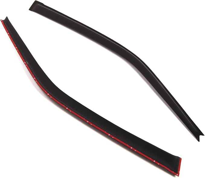 WD2-216 Dark Smoke 2 Pcs Set Window Visor (Outside Mount) Deflector Rain Guard Compatible with 1988-1991 Honda Civic Coupe