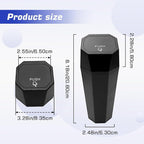 2 Pcs Black Car Trash Can with Lid, Universal Car Accessories Waterproof Garbage Can, 8.18 in × 3.28 in