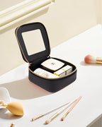 Clear Sunscreen Makeup Bags,Small Makeup Bag for Purse,Mini Clear Makeup Pouch Purse Organizer Fit Carry-on Travel Essentials,Cute Cosmetic Bags Car Accessories for Women (Mini-Black)