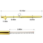 5PCS Gold Double Straight Type Tire Pressure Gauge, Dual Head Air Pressure Gauge, Pressure Range 10-150 Psi (Suitable for Trucks, etc.)