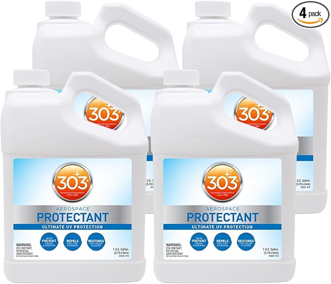 Aerospace Protectant – UV Protection – Repels Dust, Dirt, & Staining – Smooth Matte Finish – Restores Like-New Appearance – 128 Fl. Oz. (30320-4PK)
