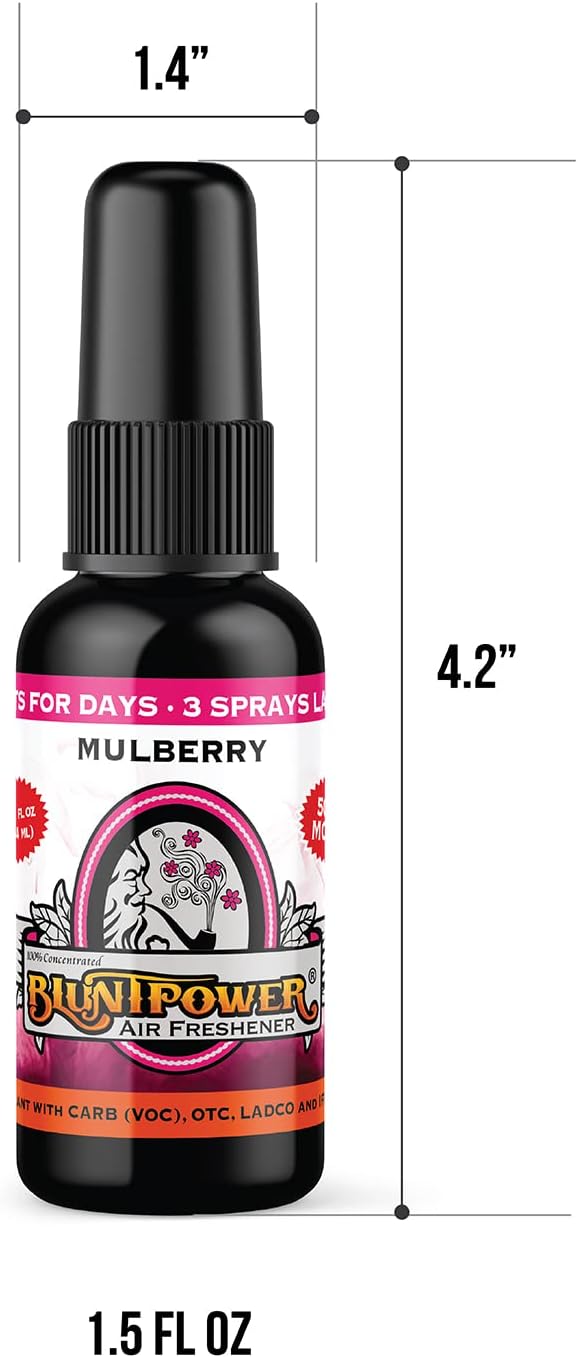 (Mulberry, 1 Pack) Concentrated Air Freshener for Room and Car Spray - Oil-Based Diffuser Spray Bottle - Long-Lasting Bathroom Spray, Car Freshener, & Odor Eliminator Spray