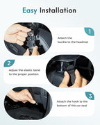 2 PACK PU Coated Fabric Car Backseat Organizer, Durable Large capacity Seat Back Organizer and Storage with 6 Pocket, Kick Mats Back Seat Protector for Kids Universal Fit