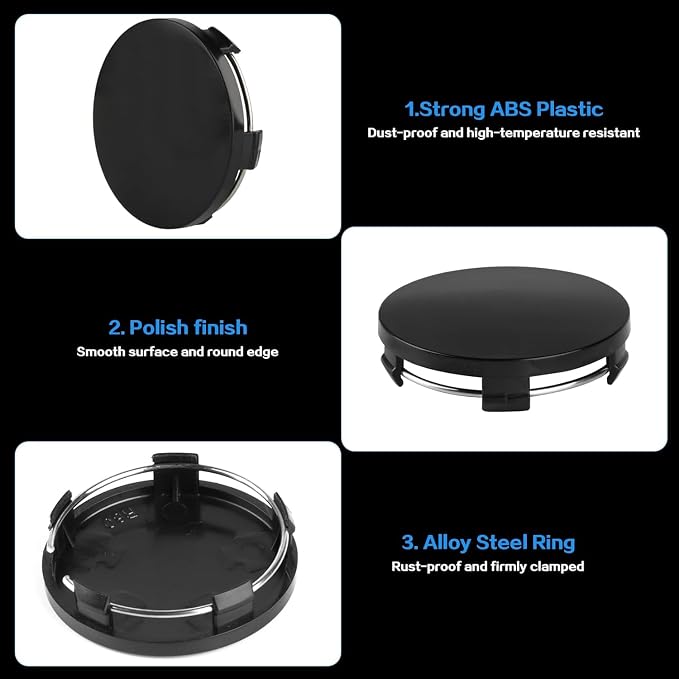 Car Wheel Center Hub Cover for Hyundai Tucson 2022-2024 2025, 60MM/2.36In 4Pack Wheel Caps,Black