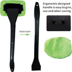 8pcs Car Windshield Cleaning Tool, Windshield Cleaner with with 5 Little Microfiber Pads that can be Washed/reused, Window Cleaner Tool, for Auto Glass Wiper (Green 01)