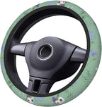 Sage Green Floral Plant Car Steering Wheel Cover