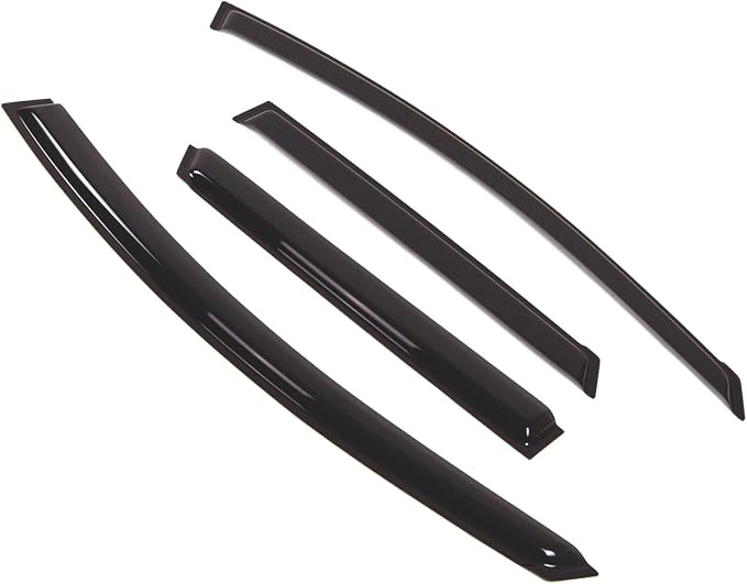 WD2-348 Dark Smoke 4 Pcs Set Window Visor (Outside Mount) Deflector Rain Guard Compatible with 2009-2014 Nissan Murano