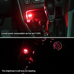 Car Interior Atmosphere Lamp, Plug-In USB Interface LED Vehicle Ambient Lighting Kit, Portable Mini Automotive Night Light Decoration Accessories, Universal for SUV, Sedan, Truck (Red)
