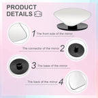 2PCS Fan Shaped Car Blind Spot Mirror, HD Frameless Convex Glass Rearview Mirror, Rotatable Wide Angle Vehicle Side Auxiliary Mirror with Strong Adhesive, Universal Fit for Car SUV Truck Silver