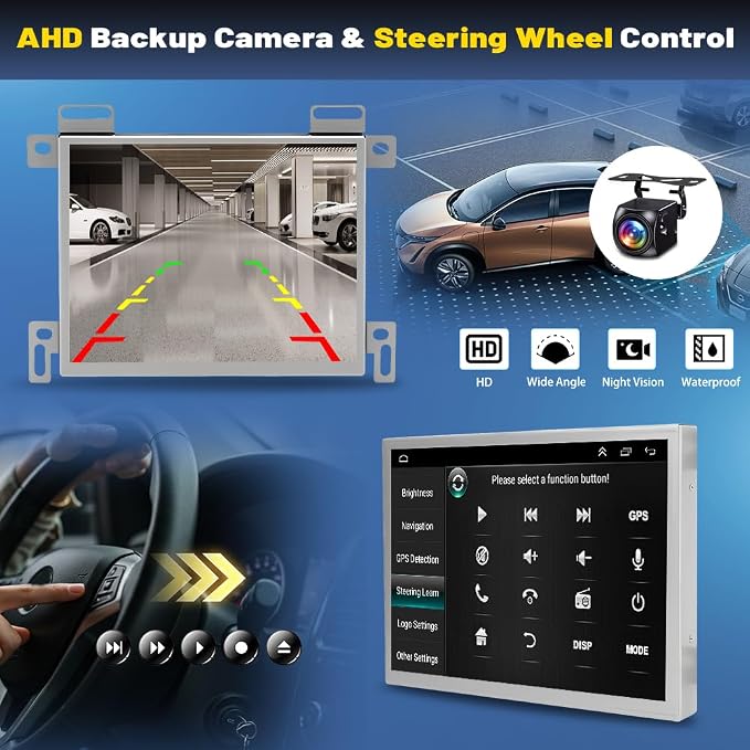4Core 64G Android 14 Car Radio for Dodge Charger 2011-2014 with Wireless CarPlay and Android Auto, 8.4 Inch Touchscreen for Charger Car Stereo Head Unit w/Bluetooth GPS WiFi FM SWC Mirror Link Camera