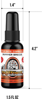 (Summer Breeze, 1 Pack) Concentrated Air Freshener for Room and Car Spray - Oil-Based Diffuser Spray Bottle - Long-Lasting Bathroom Spray, Car Freshener, & Odor Eliminator Spray
