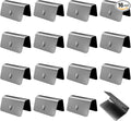 YoRise 16PCS Car Windshield Water Retaining Strip Clips, Stainless Steel Wind Rain Deflector Channel Fixing Clips, Universal One-Piece Auto Wind Deflector Clip for Most Cars (Silver)