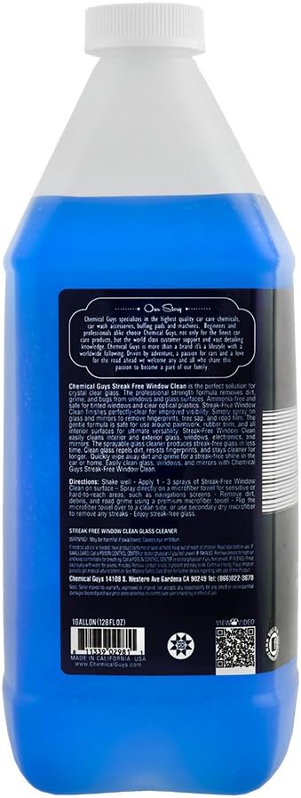 CLD300 Streak Free Glass & Window Cleaner (Works on Glass, Windows, Mirrors, Navigation Screens & More; Car, Truck, SUV and Home Use), Ammonia Free & Safe on Tinted Windows, 128 fl oz