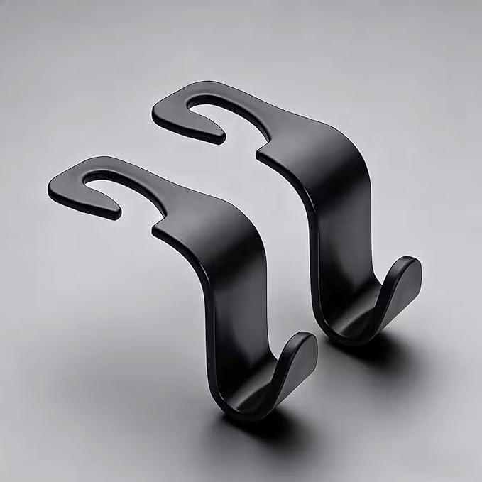 4PCS S-Shaped Car Headrest Hooks, Universal Heavy Duty Car Seat Back Hooks, Multifunctional Vehicle Interior Storage Hanger for Bags, Purses, Coats, Groceries and Travel Accessories
