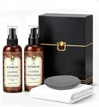 Leather Cleaner & Moisturizer Set for Coach, Cleaning and Maintenance Kit for Coach, Deep Nourishing & Stain Removal, Gentle Care, Suitable for Coach Handbags, Wallets and Other Luxury Brands