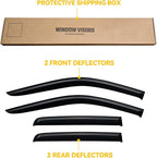 Rain Guards for 2019-2026 Chevy Silverado/GMC Sierra 1500 Double/Extended Cab, 2020-2026 Silverado/Sierra 2500HD 3500HD Out-Channel Window Visor Shields Vent Deflector Shade Wind Dark Smoke, 4PCS