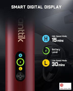 Fanttik Slim V10 APEX Cordless Car Vacuum, 4-in-1 Portable Mini Handheld Vac, 19kPa Suction Power, Upgraded Smart Digital Display, 2 Suction Modes for Small Jobs, Car, Office Desk, Keyboards (Red)