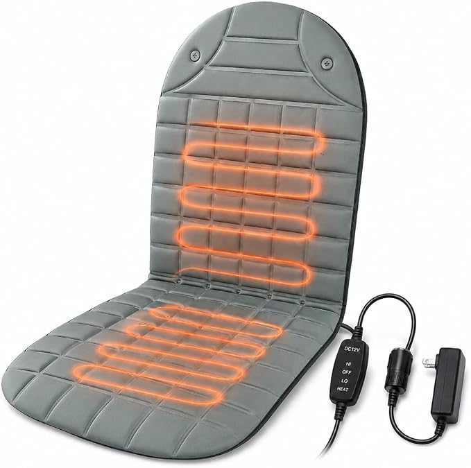 Seat Cushion, Full Back and Seat Cover, Office Chair Pad for Winter Gift (Light Gray)