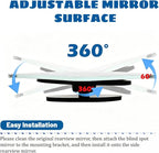 4PCS Car Blind Spot Mirror, Wide Angle Clear HD Glass Convex Side Rear View Mirror to Reduce Blindspot, Auto Exterior Rear View Accessories for Wide Angle, Universal Fit (StyleB)