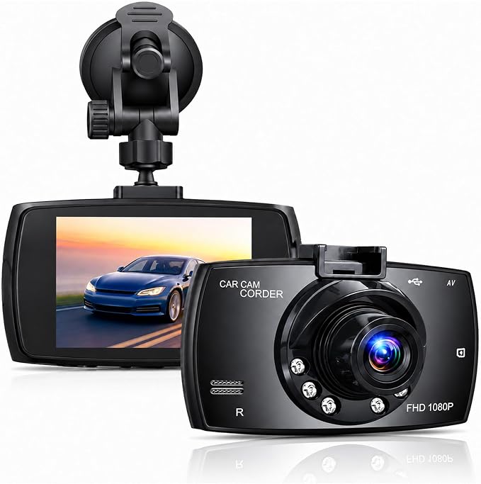 2.4-inch 1080p High-Definition Dash cam for Cars with Super Night Vision, 24-Hour Video Recording, 120° Large Wide-Angle, G-Sensor Parking Monitoring Loop Video Motion Detection