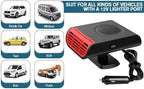 Portable 12V Car Heater & Defroster, 200W Fast Heating & Cooling Fan,Plug In Car Heater for Windshield Defogger with 360° Car Heaters for Vehicle,Car,RV,SUV