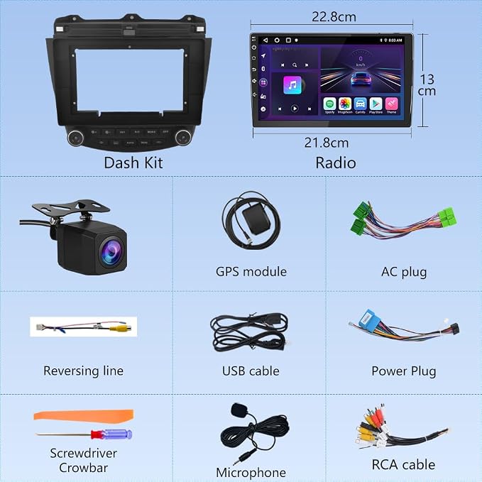Car Radio Stereo for Honda Accord 7th 2003-2007 with CarPlay