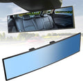 Rear View Mirror, Universal 12 Inch Panoramic Convex Rearview Interior Clip-on Wide Angle Mirror to Reduce Blind Spot Effectively for Car SUV Trucks - Blue
