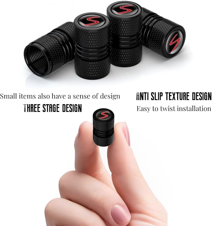 Car Wheel Tire Valve Stem Caps Compatible with Mini Cooper s Fashion Tire Air Caps Cover
