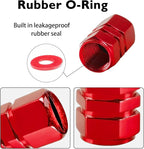 4Pack Beast Eyes Tire Valve Caps Universal Tire Air Cap Valves Stem Covers | Aluminum Alloy Rust-Proof Valve Stem Caps,for Auto SUV Truck Motorcycle Bicycle,Red Eyes Gifts for Women Mom Driver