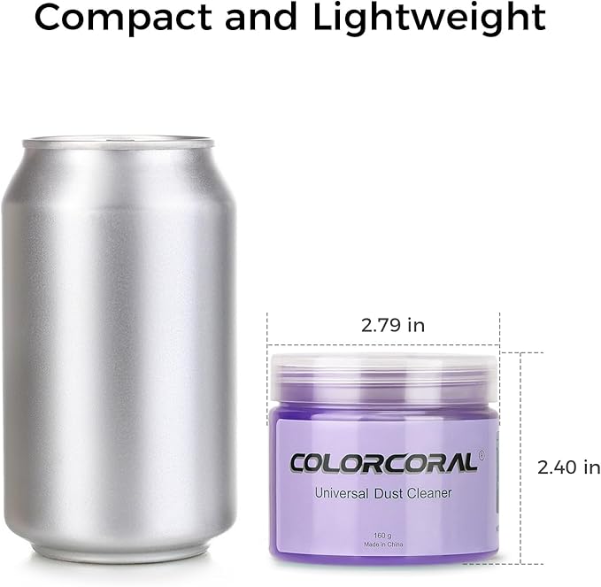 Cleaning Gel for Car Universal Gel Cleaner Auto Detailing Car Vent Keyboard Cleaning Putty Car Interior Cleaner Dashboard Dust Remover Putty Auto Duster Cleaning Kit 160G - Purple