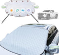 Car Windshield Cover Compatible with Toyota Tacoma 2025 2024 2023 2022-2016 New Upgraded Custom Fit Magnetic Windproof Sunshade Cover 4-Layer Protection Ice, UV,Frost Wiper & Mirror Covers