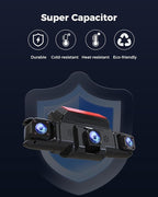 360 View 4 Channel Dash Cam Front and Rear Left Right Inside Camera for Cars, GPS and 5G Band WiFi, Night Vision, 160 Wide Angle, WDR, 24H Parking Mode, Supercapacitor, Included 128GB Card