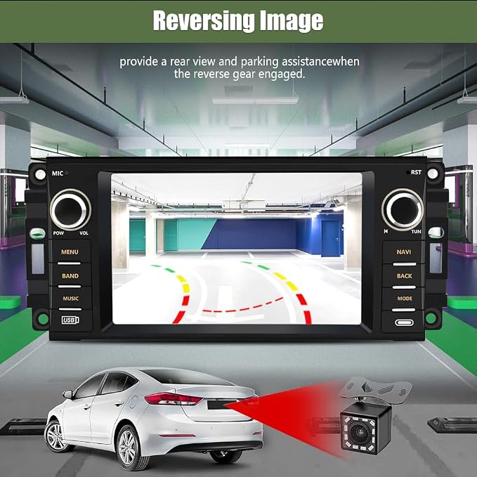 4Core 64GB ROM Car Radio Stereo for Dodge Ram 1500 2500 3500 2009-2012 Jeep Wrangler 2007-2018 Avenger Challenger, 7 Inch Touch Screen with Wireless CarPlay Android Auto Backup Camera