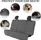 Car Towel Seat Cover, Waterproof Sweating Non-Slip Premium Soft Towel Carseat Protector, Universal Machine Washable Car Truck SUV Front Seat Cover for Gym Workout Beach Hiking (Gray, Rear)