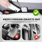 2PCS Car Seat Gap Filler Organizer,3 in 1 Car Seat Side Gap Filler with Hook for Avoiding Dropped Items,Universal No Drop Seats Guard for Filling Gaps 1.37-1.49 Inch Wide (Black)