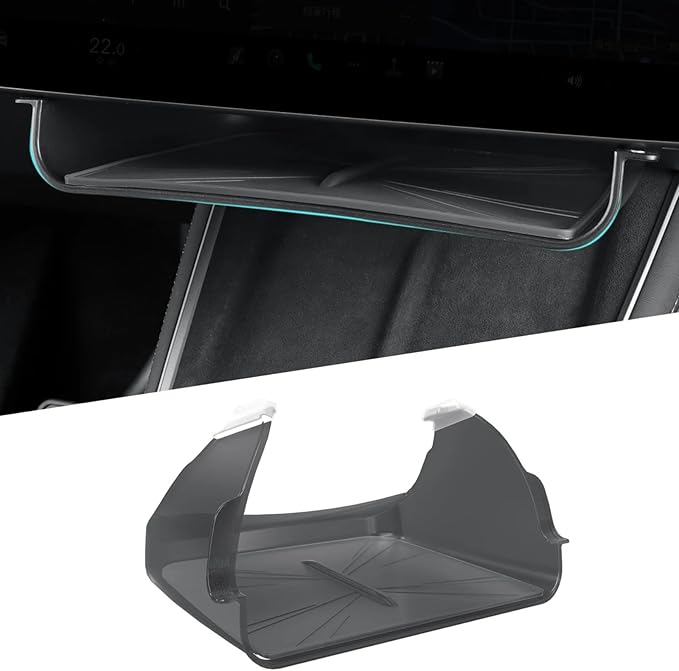 Under Screen Storage for Tesla Model Y Juniper & Model 3 Highland | Center Console Organizer Tray Hanging Compartment, Hidden Cubby, Durable ABS with Anti-slip Pad, Expanding Storage Space