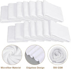 30 Pcs Edgeless Microfiber Plush Towels for Cars Detailing Drying Wash Polishing Absorbent Cleaning Cloths, 500 GSM (16 x 16 Inch,White)