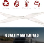 Car Rear View Mirror Protector Frame, Silicone Auto Rearview Edge Protection Cover Compatible with Model 3 Model Y, Interior Rear View Trim Frame Decoration, Car Accessories (White)