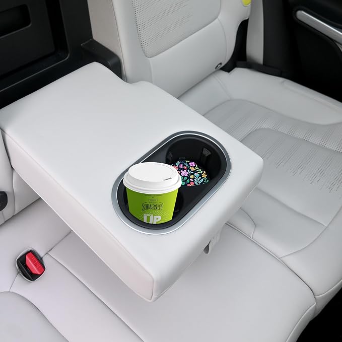 Cute Flowers Ceramic Cup Holders - Pack of 2, Keep Cup Holders Clean and Dry, Drink Cup Car Holder Coasters with A Finger Notch