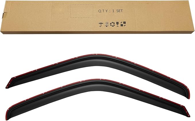 in-Channel Window Rain Guards for 1994-2001 Dodge Ram 1500, Vent Visors Shades Wind Deflectors for 94-02 Ram 2500 3500