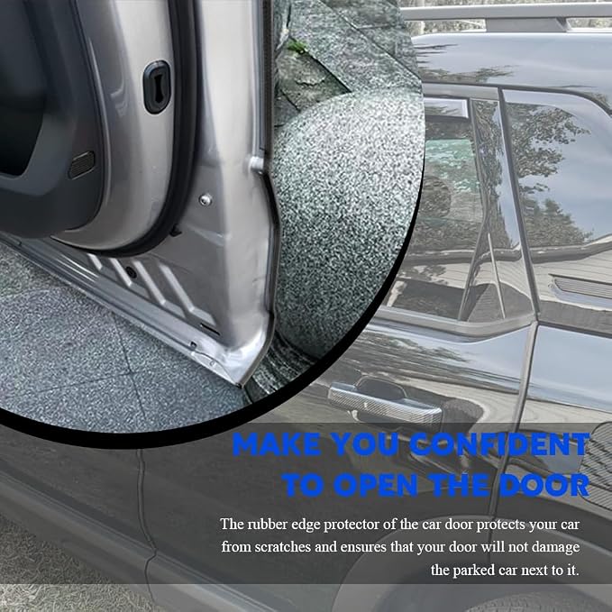 16.4Ft(5M) Car Door Edge Guards, Car Door Protector, U Shape Edge Trim Rubber Anti-Collision Seal Protector, No Glue Required Auto Entry Guard Seal Strips Fit for Trucks SUVs Sedans (Black)
