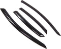 WD2-253 Dark Smoke 4 Pcs Set Window Visor (Outside Mount) Deflector Rain Guard Compatible with 2007-2010 Hyundai Elantra