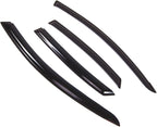 WD2-253 Dark Smoke 4 Pcs Set Window Visor (Outside Mount) Deflector Rain Guard Compatible with 2007-2010 Hyundai Elantra